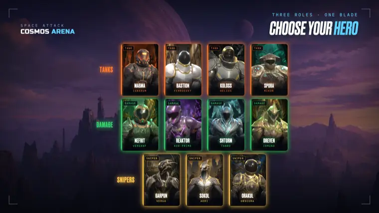 Collect heroes and ships you can own